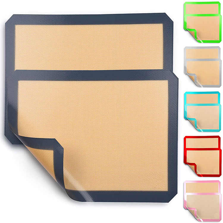 0.70mm thickness Professional food grade kitchen silicone baking sheets pink silicone baking mat nonstick