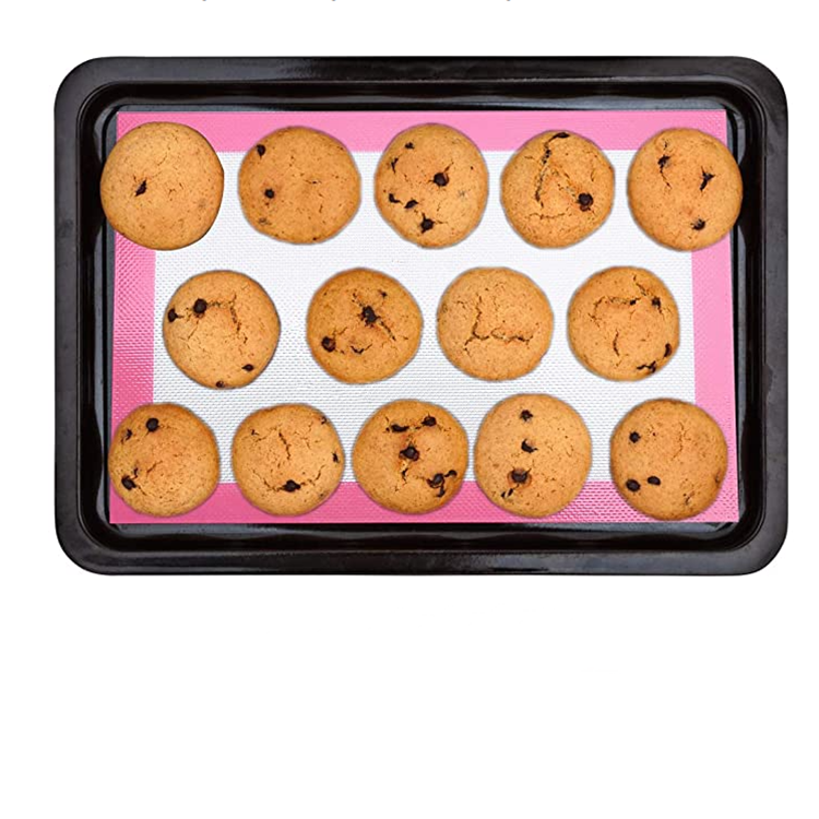 0.70mm thickness Professional food grade kitchen silicone baking sheets pink silicone baking mat nonstick