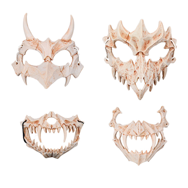 Japanese Writer Silo Doto  Dragon Dod Mask Quadratic Element Cos Resin Mask Halloween Performance Props