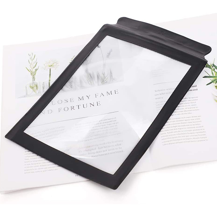 Full Page Large Sheet A4 3X Reading Paper Size PVC Plastic Flat Portable HD Hands Free Magnifying Glass Magnifier for El