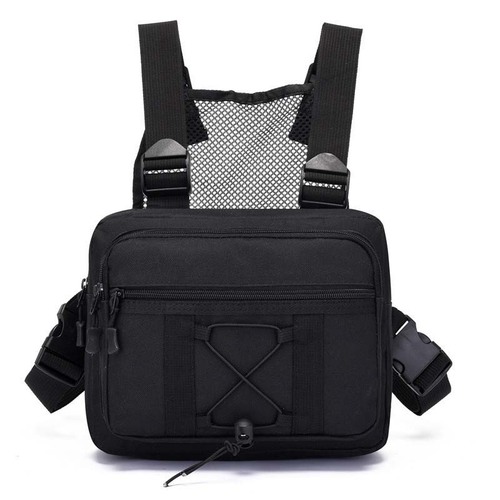 Men Chest Bag Camouflage Two Straps Chest Rig Bags Trendy Style Chest Utility Pack