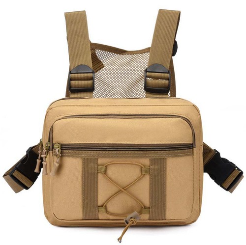 Men Chest Bag Camouflage Two Straps Chest Rig Bags Trendy Style Chest Utility Pack