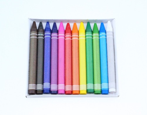 12 colored jumbo wax crayon professional non toxic kids coloring fat crayons set for children