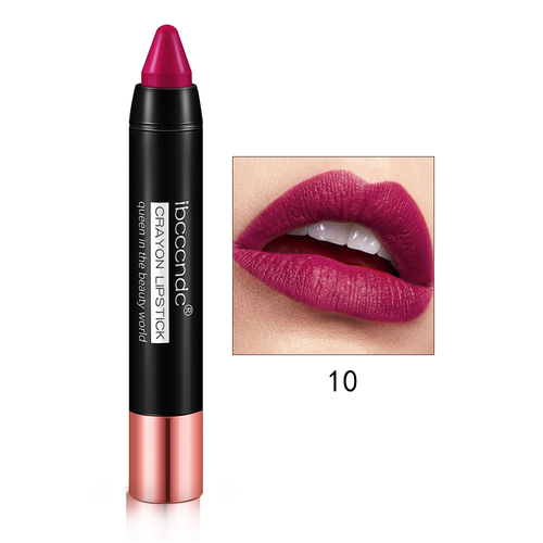 Brand Crayon Design Matte Lipstick Long Lasting Nude Lip Stick Waterproof Easy to Wear Matt Lips Batom Makeup