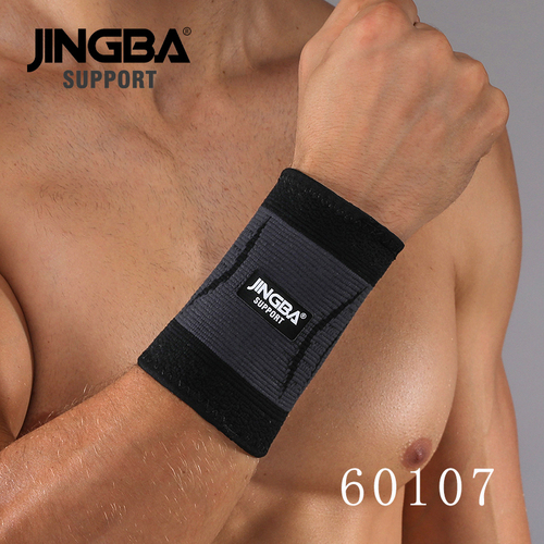 JINGBA SUPPORT 6017B A mazon Hot Sale Colorful Elastic Nylon Knitting Wrist Support sports supporting wristband Wrist Br