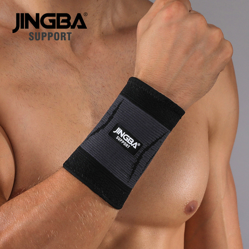 JINGBA SUPPORT 6017B A mazon Hot Sale Colorful Elastic Nylon Knitting Wrist Support sports supporting wristband Wrist Br
