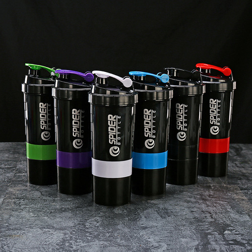 Eco friendly Gym Outdoor Sports Bottle Leakproof Water Bottles Plastic Fitness Protein Shaker Bottle With Powder Box