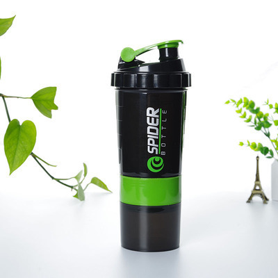 Eco friendly Gym Outdoor Sports Bottle Leakproof Water Bottles Plastic Fitness Protein Shaker Bottle With Powder Box