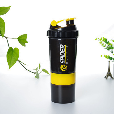Eco friendly Gym Outdoor Sports Bottle Leakproof Water Bottles Plastic Fitness Protein Shaker Bottle With Powder Box