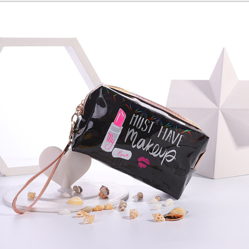 Luxury Lady Series Fashion Styling Professional Lip MakeUp organizer PVC Leather Cosmetic Pouch Toiletry Bag