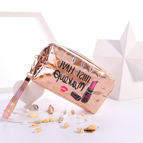 Luxury Lady Series Fashion Styling Professional Lip MakeUp organizer PVC Leather Cosmetic Pouch Toiletry Bag