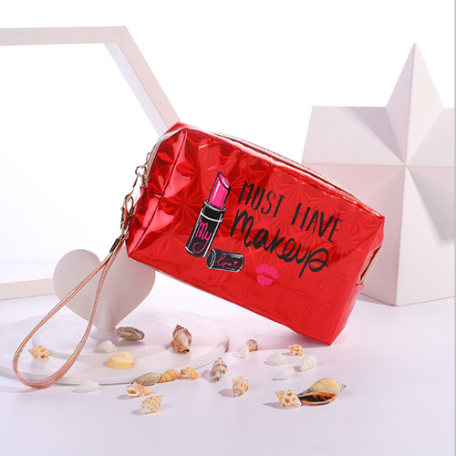 Luxury Lady Series Fashion Styling Professional Lip MakeUp organizer PVC Leather Cosmetic Pouch Toiletry Bag