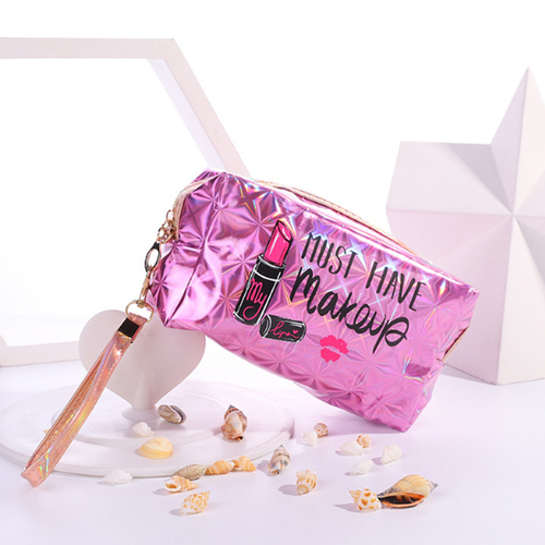 Luxury Lady Series Fashion Styling Professional Lip MakeUp organizer PVC Leather Cosmetic Pouch Toiletry Bag