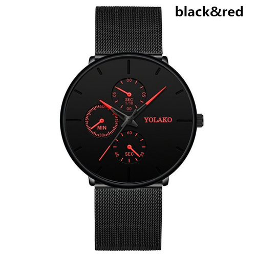 2021  Sale Men's Watches Simple Casual Stainless Steel Mesh Belt Quartz Watch For Men Fashion Sport Wristwatch Fo