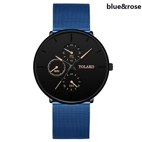 2021  Sale Men's Watches Simple Casual Stainless Steel Mesh Belt Quartz Watch For Men Fashion Sport Wristwatch Fo