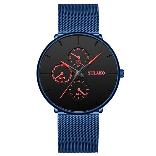 2021  Sale Men's Watches Simple Casual Stainless Steel Mesh Belt Quartz Watch For Men Fashion Sport Wristwatch Fo