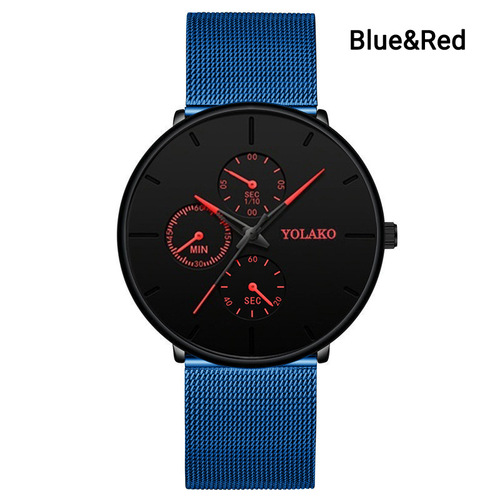 2021  Sale Men's Watches Simple Casual Stainless Steel Mesh Belt Quartz Watch For Men Fashion Sport Wristwatch Fo