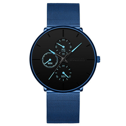 2021  Sale Men's Watches Simple Casual Stainless Steel Mesh Belt Quartz Watch For Men Fashion Sport Wristwatch Fo