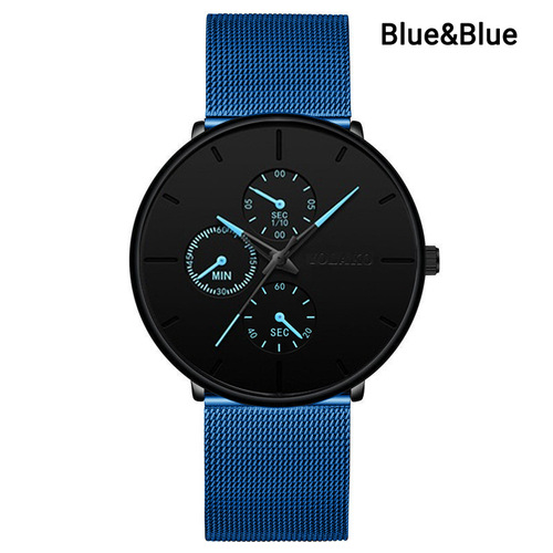 2021  Sale Men's Watches Simple Casual Stainless Steel Mesh Belt Quartz Watch For Men Fashion Sport Wristwatch Fo