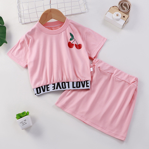 Baby Girls' Clothing Sets Summer Girls Clothes Set T-shirt+pants 2 pcs Kids Casual Suit Children Clothes 