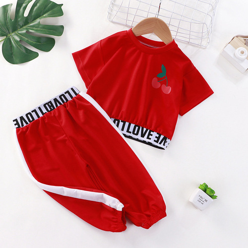 Baby Girls' Clothing Sets Summer Girls Clothes Set T-shirt+pants 2 pcs Kids Casual Suit Children Clothes 