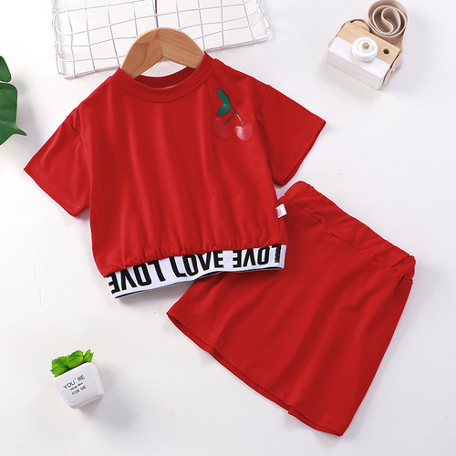 Baby Girls' Clothing Sets Summer Girls Clothes Set T-shirt+pants 2 pcs Kids Casual Suit Children Clothes 