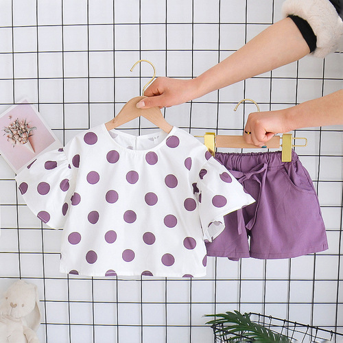 Summer Baby Girls' Clothing Sets Kids Two Piece Short Sleeve Top Skirts Kids Clothes for Girls