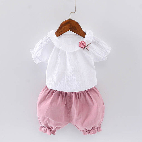 Summer Baby Girls' Clothing Sets Kids Two Piece Short Sleeve Top Skirts Kids Clothes for Girls