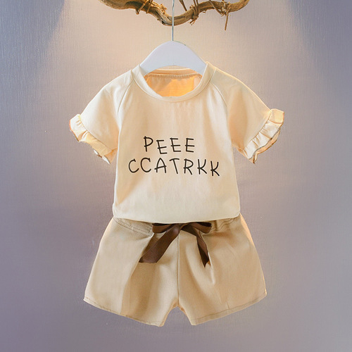 Summer Baby Girls' Clothing Sets Kids Two Piece Short Sleeve Top Skirts Kids Clothes for Girls