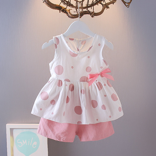 Summer Baby Girls' Clothing Sets Kids Two Piece Short Sleeve Top Skirts Kids Clothes for Girls