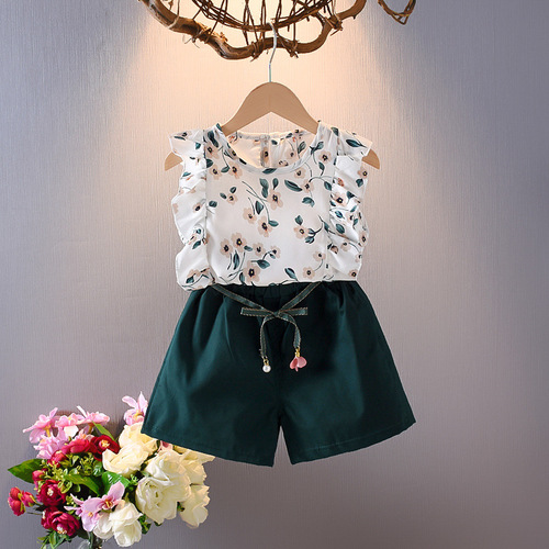 Summer Baby Girls' Clothing Sets Kids Two Piece Short Sleeve Top Skirts Kids Clothes for Girls