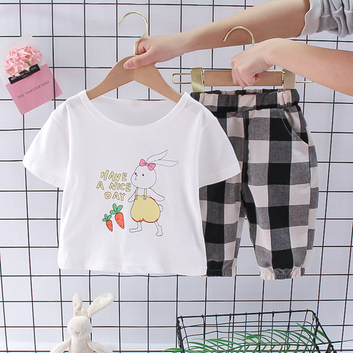 Summer Baby Girls' Clothing Sets Kids Two Piece Short Sleeve Top Skirts Kids Clothes for Girls