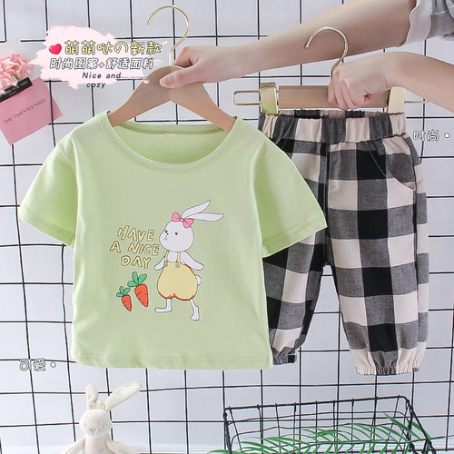 Summer Baby Girls' Clothing Sets Kids Two Piece Short Sleeve Top Skirts Kids Clothes for Girls