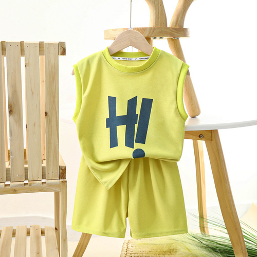 Baby Girl Boy Set Polyester Short Sleeve Shorts Outfit Newborn Clothing Set Boutique Street Wear Sleeping Wear