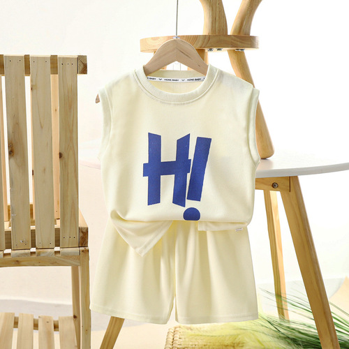 Baby Girl Boy Set Polyester Short Sleeve Shorts Outfit Newborn Clothing Set Boutique Street Wear Sleeping Wear