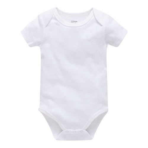 100% Cotton Baby Rompers solid white Newborn Rompers Fashion Baby Clothing