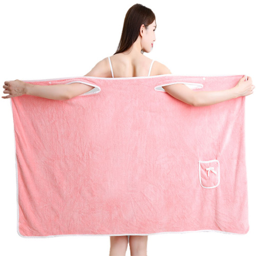 Sexy Magic Microfiber women Bath dress wearable 80*135cm Bathrobe towel with Belt for Beach Use towel