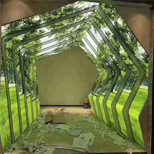 Construction Material False Plastic Pvc 3d effect stretch illusion ceiling Panel For Nigeria