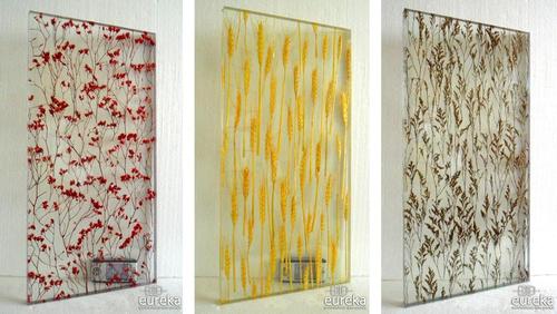  Design Sandwich Acrylic Resin Flower Ceiling Tiles / Laminate Ceiling Panel / Plastic Wood Grain Ceiling Panel