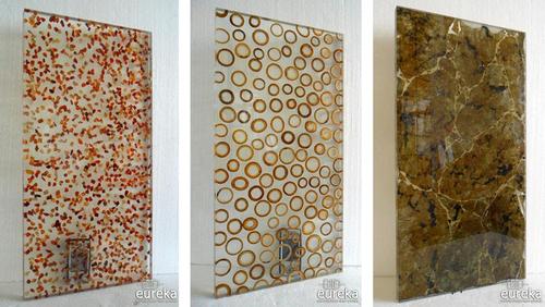  Design Sandwich Acrylic Resin Flower Ceiling Tiles / Laminate Ceiling Panel / Plastic Wood Grain Ceiling Panel