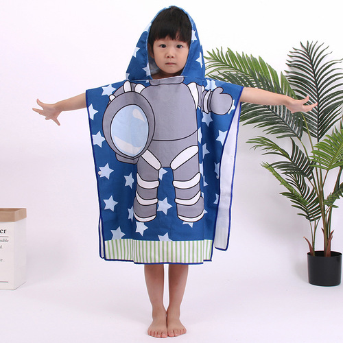  Hot Sales Personalized Cartoon Hooded Towel Kids Beach Towel