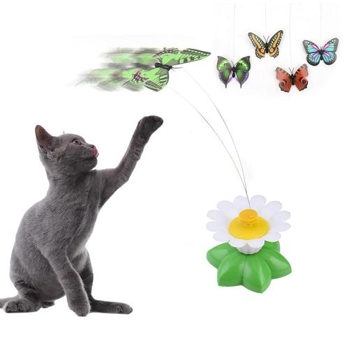 Electric Rotating Colorful Butterfly Bird Cat Dog interactive automatic electron Toy Funny Intelligence Trainning