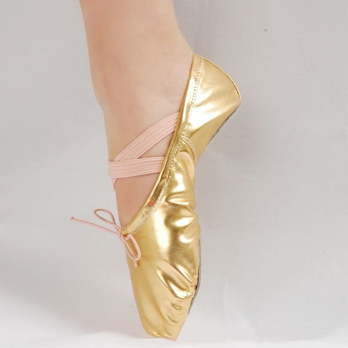 Folding Women Soft sole dance shoes PU leather ballet shoes for girls