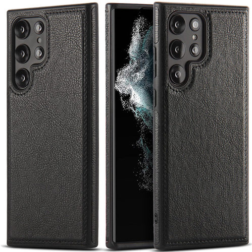 Slim Back Cover Business Style Pu Leather Mobile Phone Bags For Samsung Galaxy S22 Ultra S23 5G Original Case