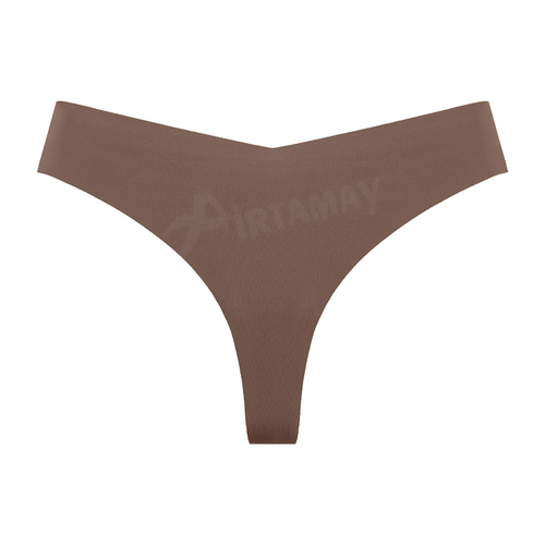 Ice Silk Seamless Thong Breathable Sexy Girl G-string Underwear Women's Seamless Thong Panties For Leggings