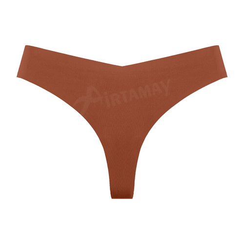 Ice Silk Seamless Thong Breathable Sexy Girl G-string Underwear Women's Seamless Thong Panties For Leggings