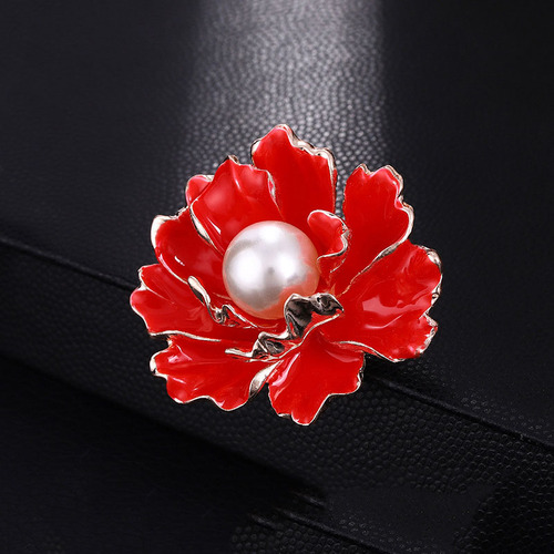  Supply Korean Brooches Women  Poppy Broches Fashion Lapel Pin Flower Brooch