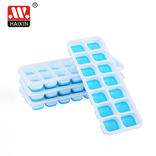 BPA-free Plastic 16 Cavities Ice Cube Trays With Lid Ice Molding Trays