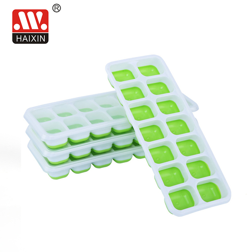 BPA-free Plastic 16 Cavities Ice Cube Trays With Lid Ice Molding Trays