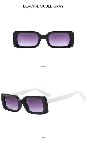 Retro UV400 Trend Color Matching Shades Sunglass Small Size Men Square Frame Sunglasses